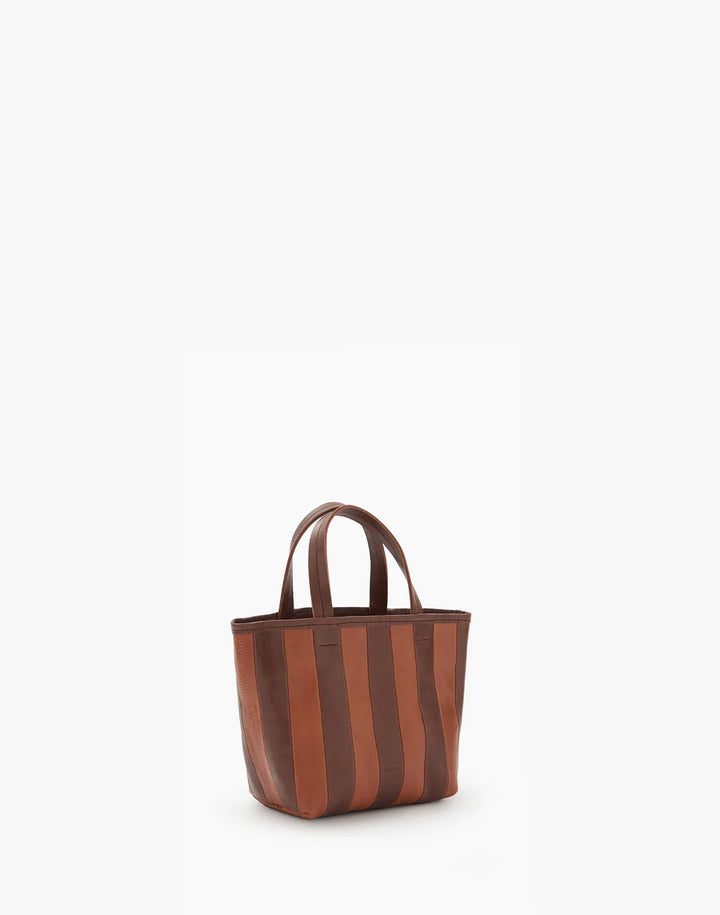 Gorriti Striped Handbag - Dark Brown/ Tobacco