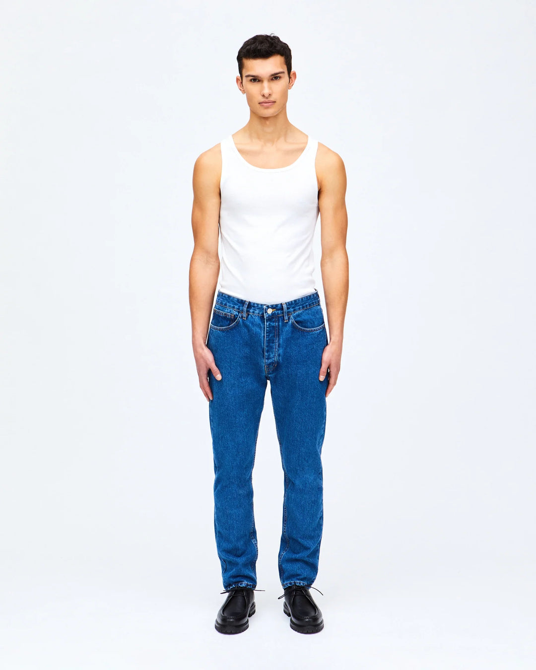 Relaxed Tapered Fit Denim - Pacific Blue