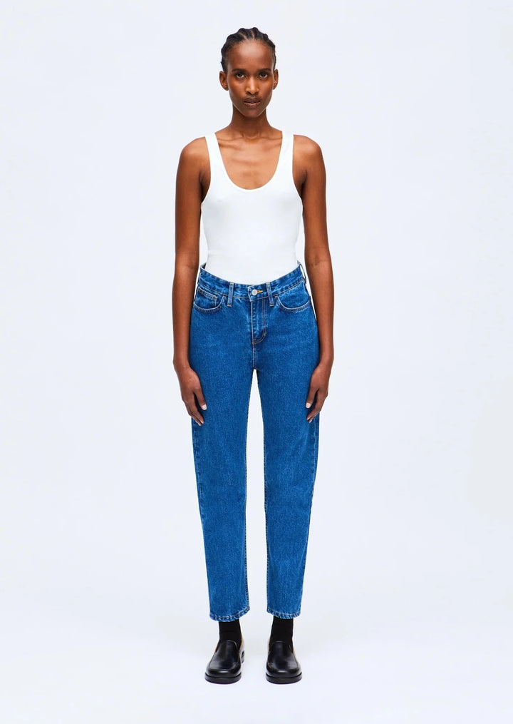 Eliza Mom Fit Jeans - Pacific Blue