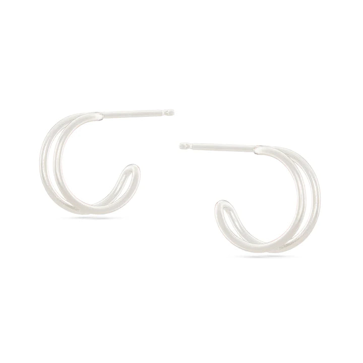 Helio Hoop Earrings - Silver