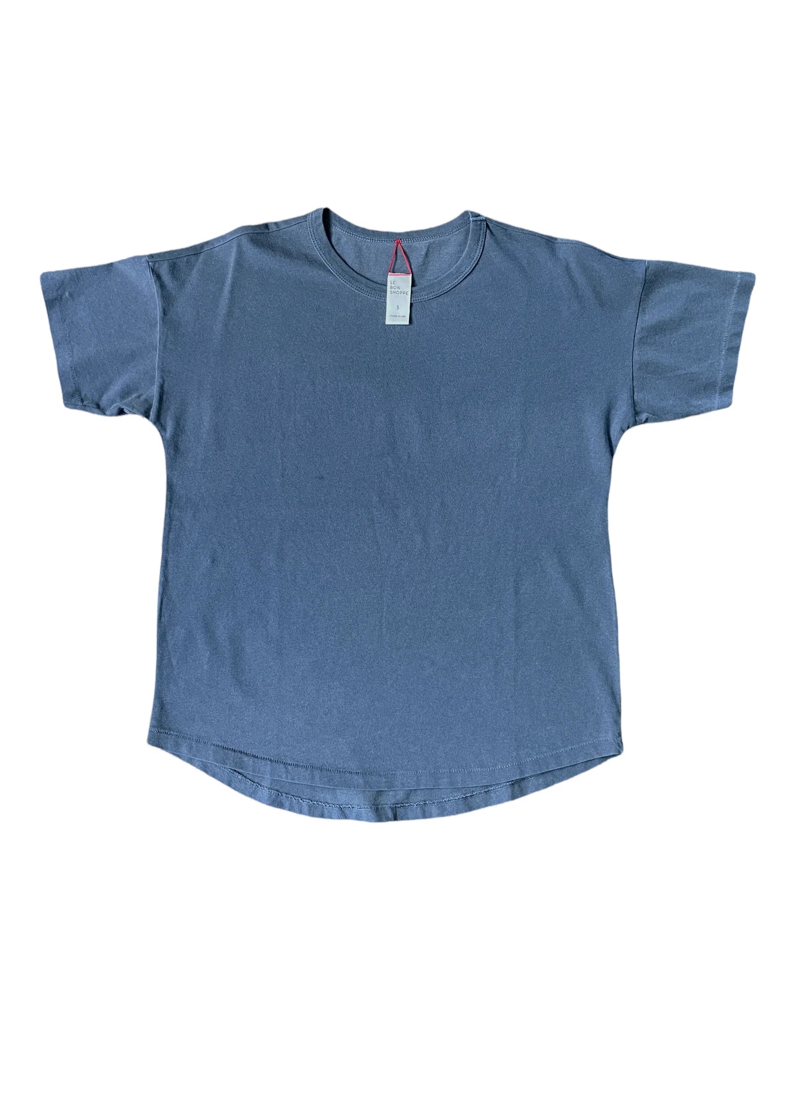 navy tee shirt on white background