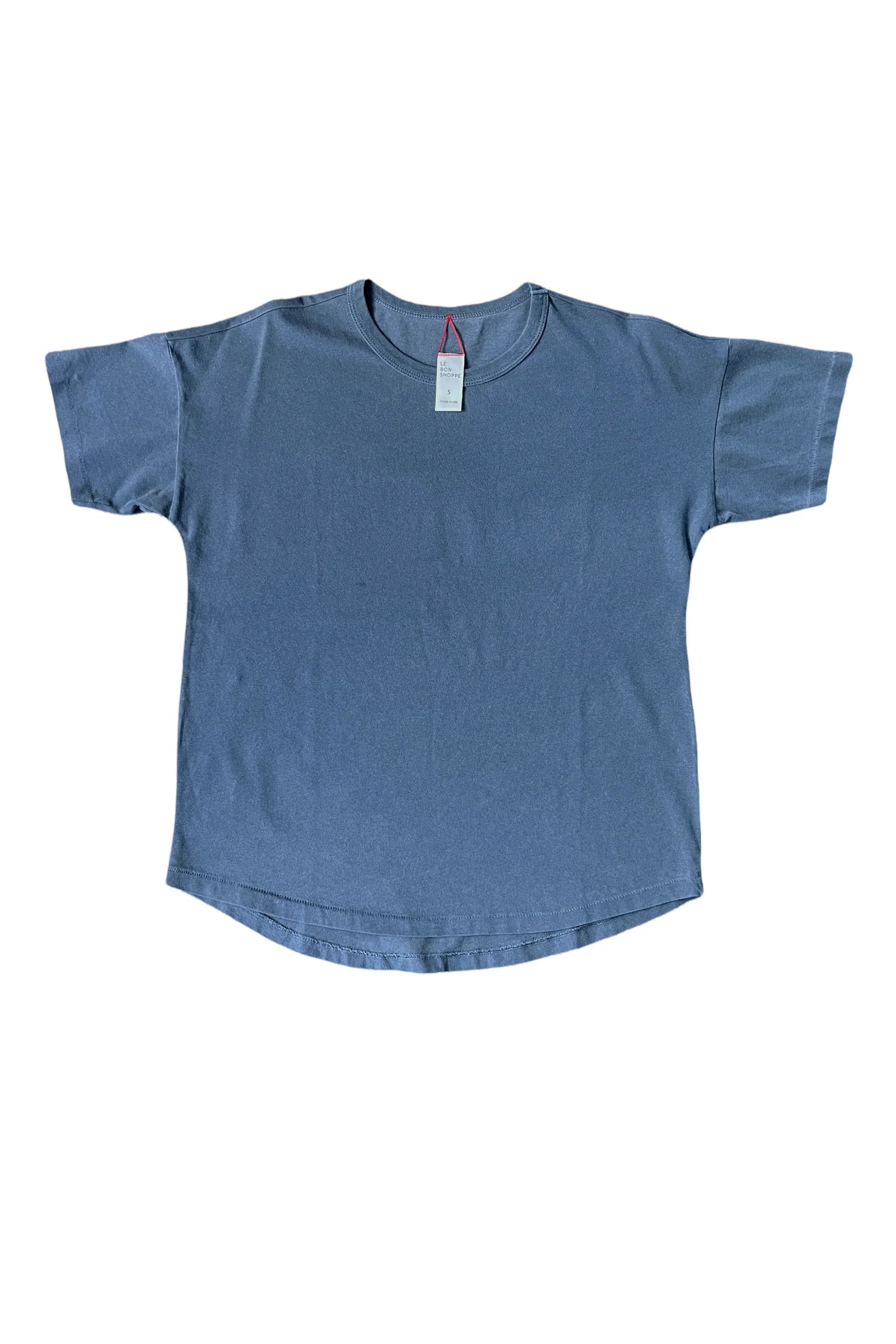 navy tee shirt on white background