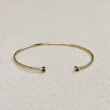 Open CZ Cuff Bracelet - Gold / Black