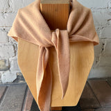 Fuzzy Wool Cravat Scarf - Camel