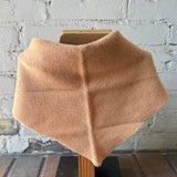 Fuzzy Wool Cravat Scarf - Camel
