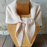 Fuzzy Wool Cravat Scarf - Cream