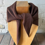 Fuzzy Wool Cravat Scarf - Brownie