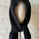 Merino Wool Hood - Black