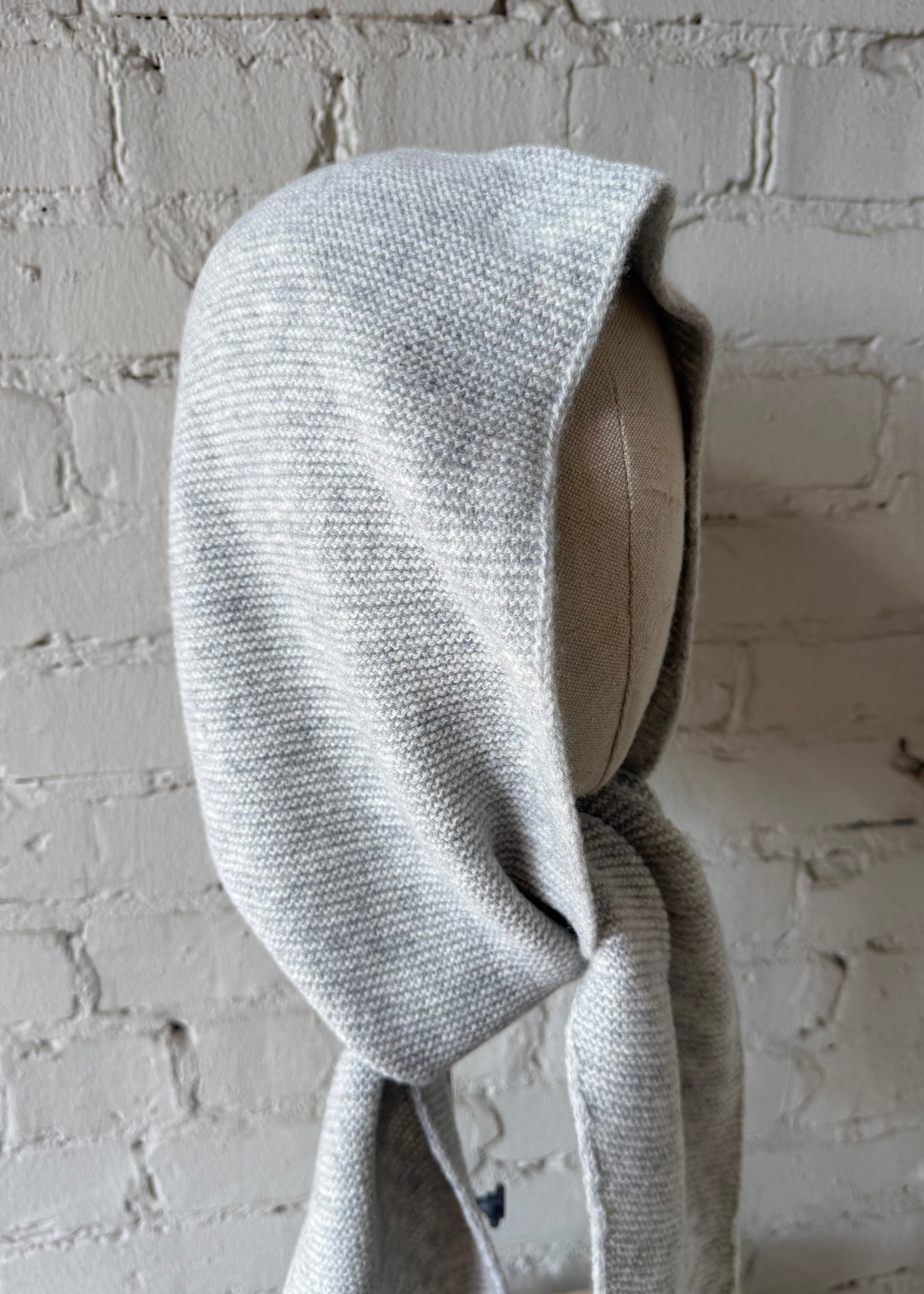 Merino Wool Hood - Light Grey