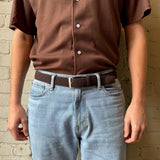 Elastic Belt - Solid Dark Brown