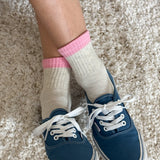 Girlfriend Socks - Grey Pink