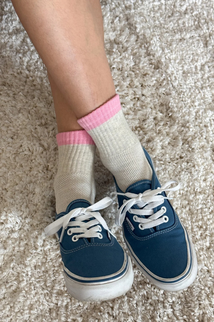 Girlfriend Socks - Grey Pink