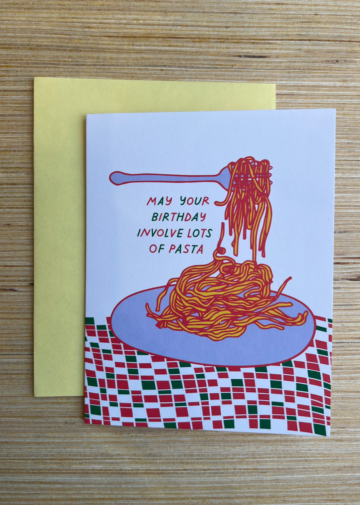 Pasta Birthday Card