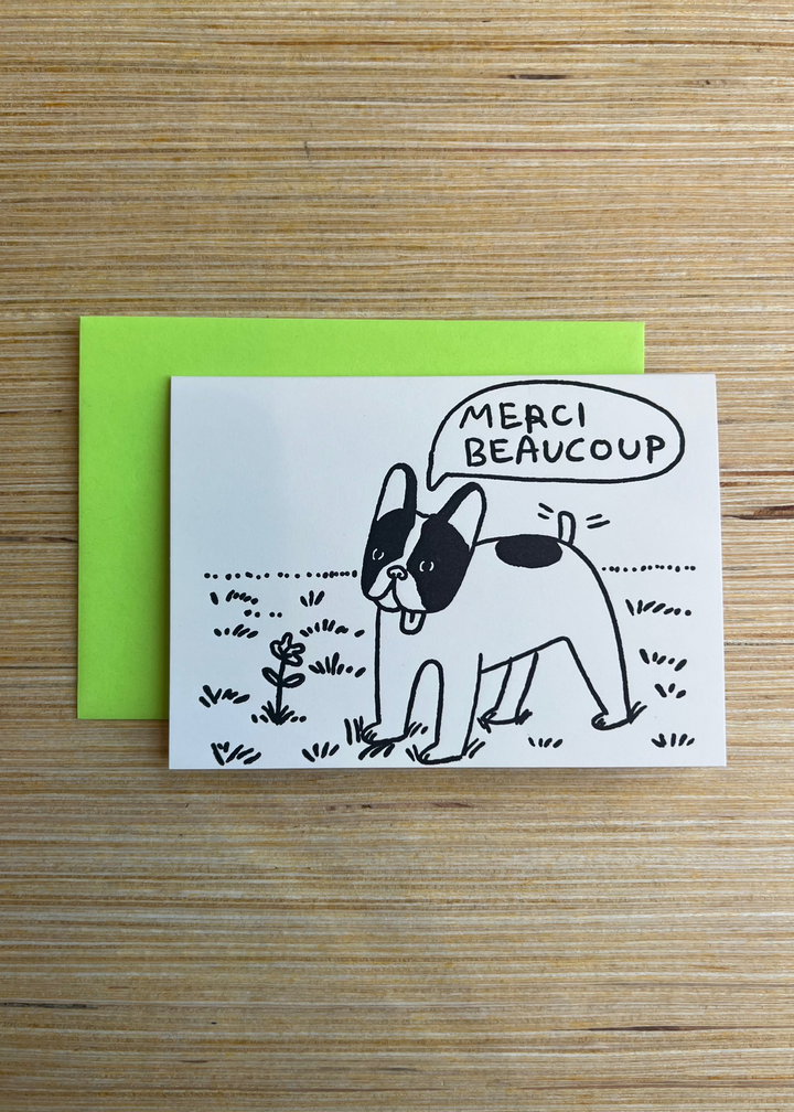 Puppy Merci Beaucoup Card