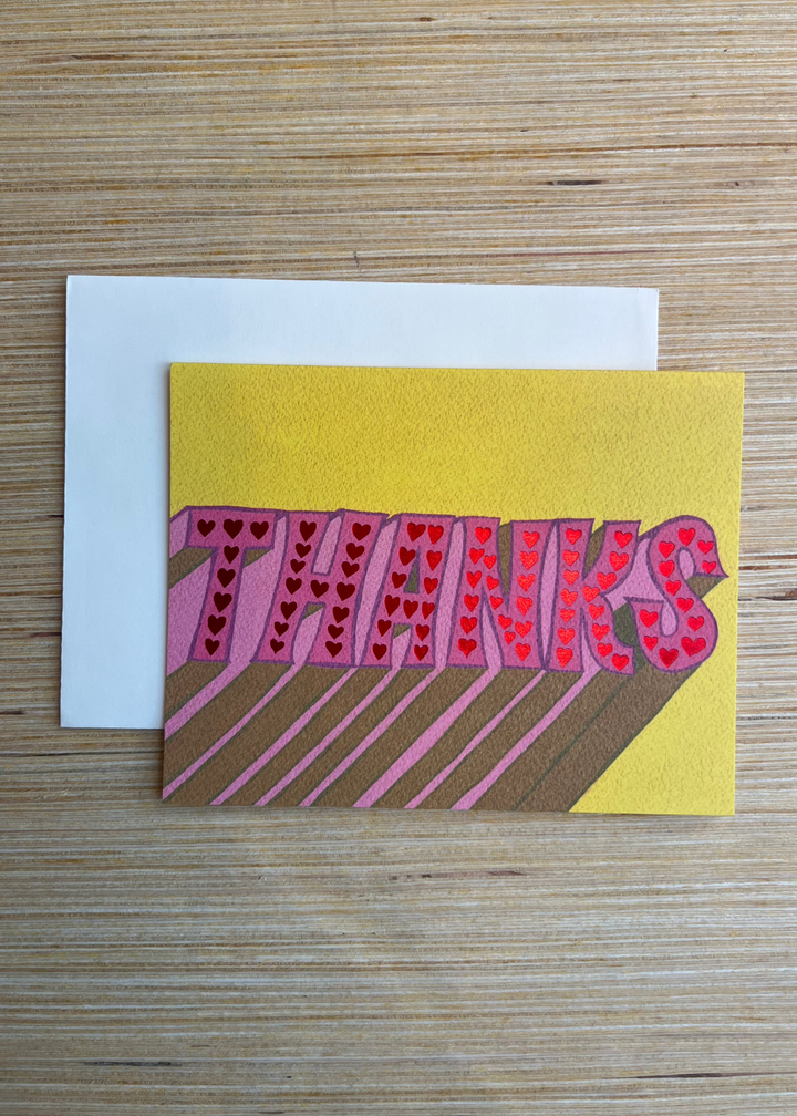 Hearts Thank You Card