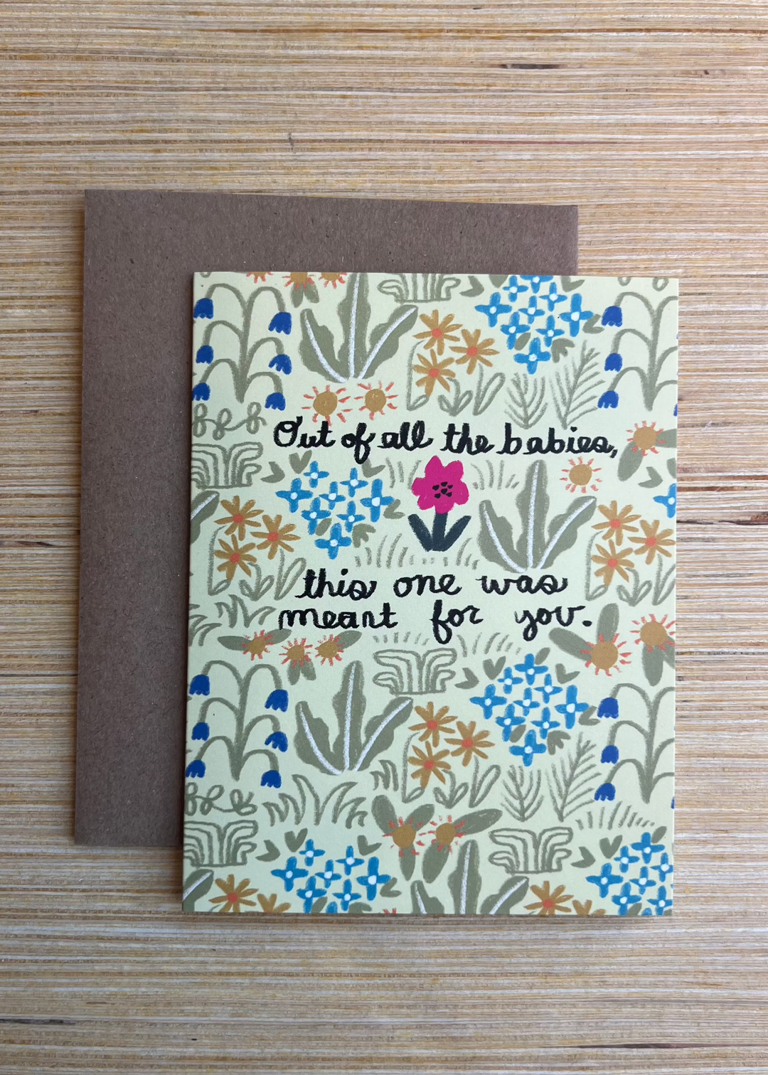 Meant For You Baby Card