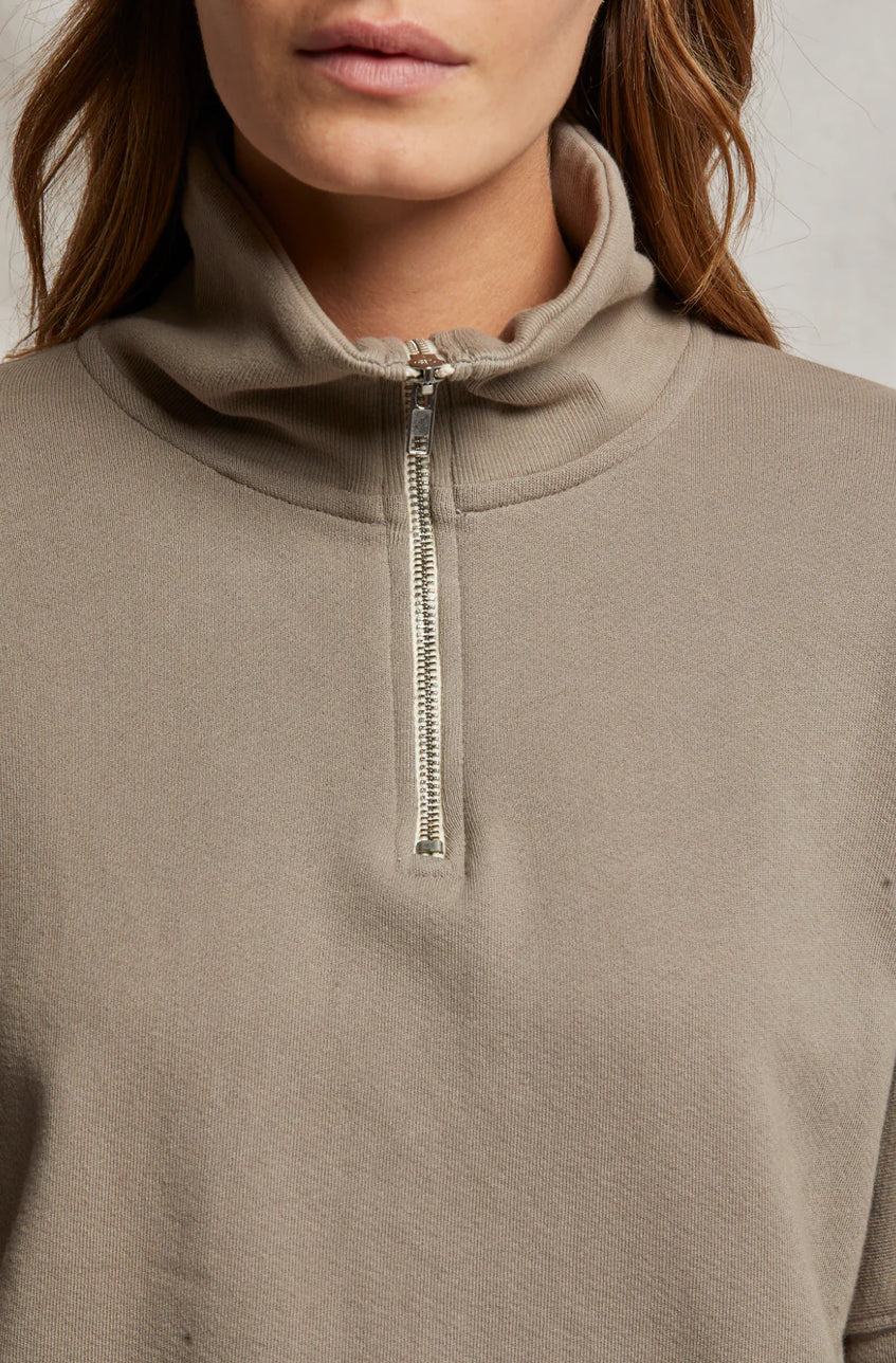 Maren Half Zip - Mushroom