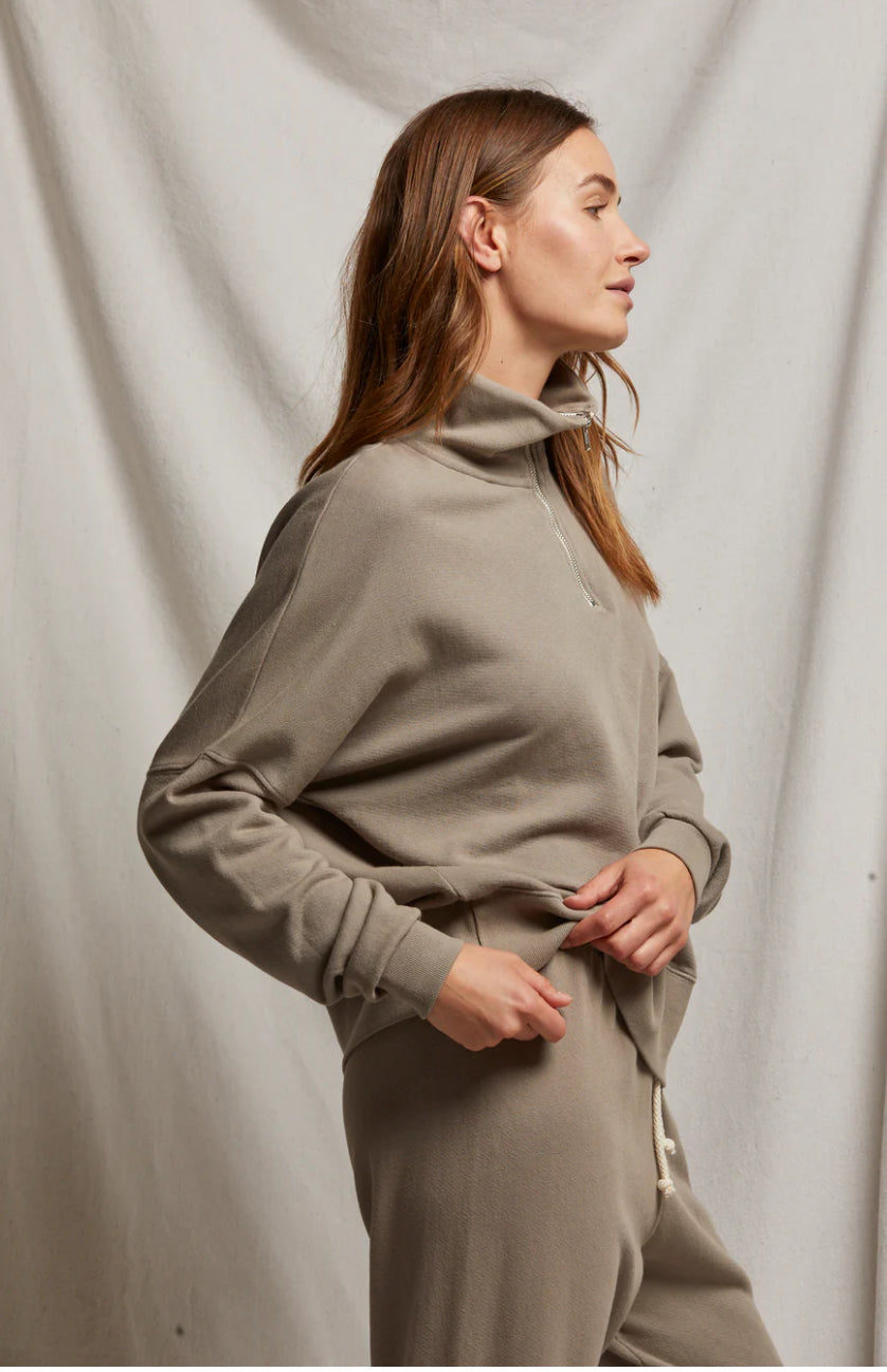 Maren Half Zip - Mushroom