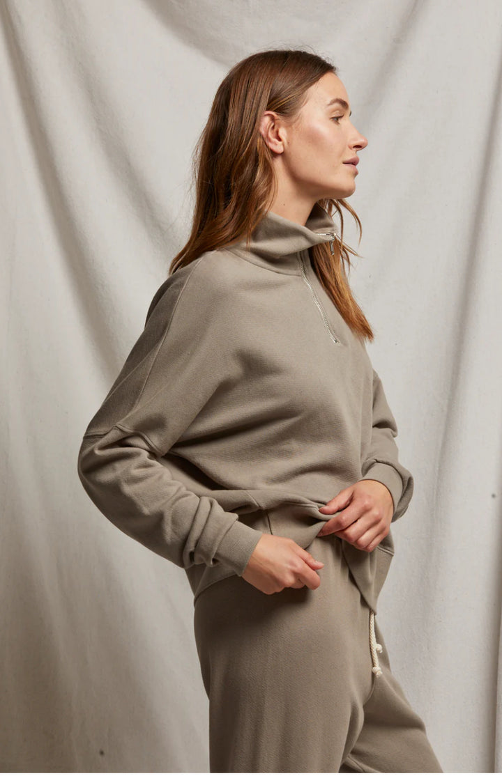 Maren Half Zip - Mushroom