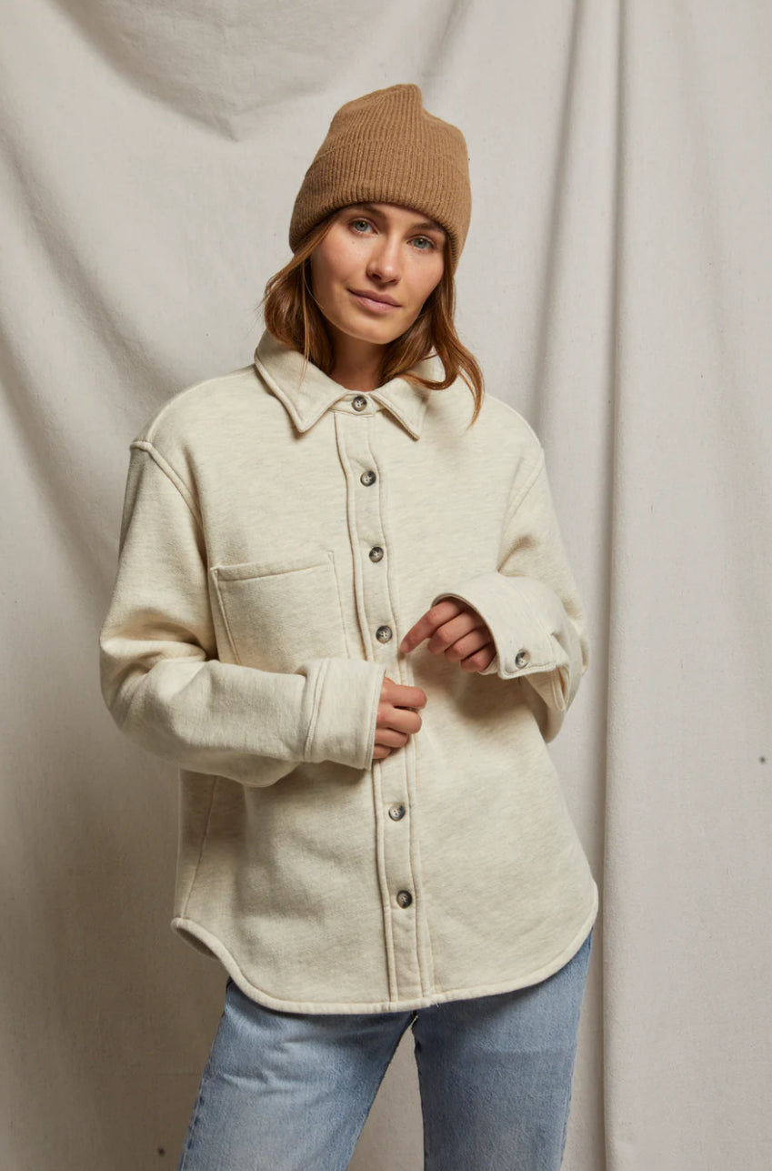 Cypress Button Down Jacket - Oatmeal