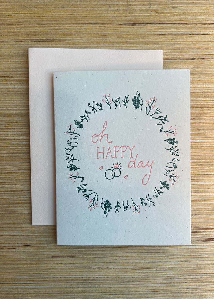 Oh Happy Day Wedding Card