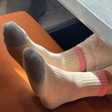 Girlfriend Socks - Grey Pink