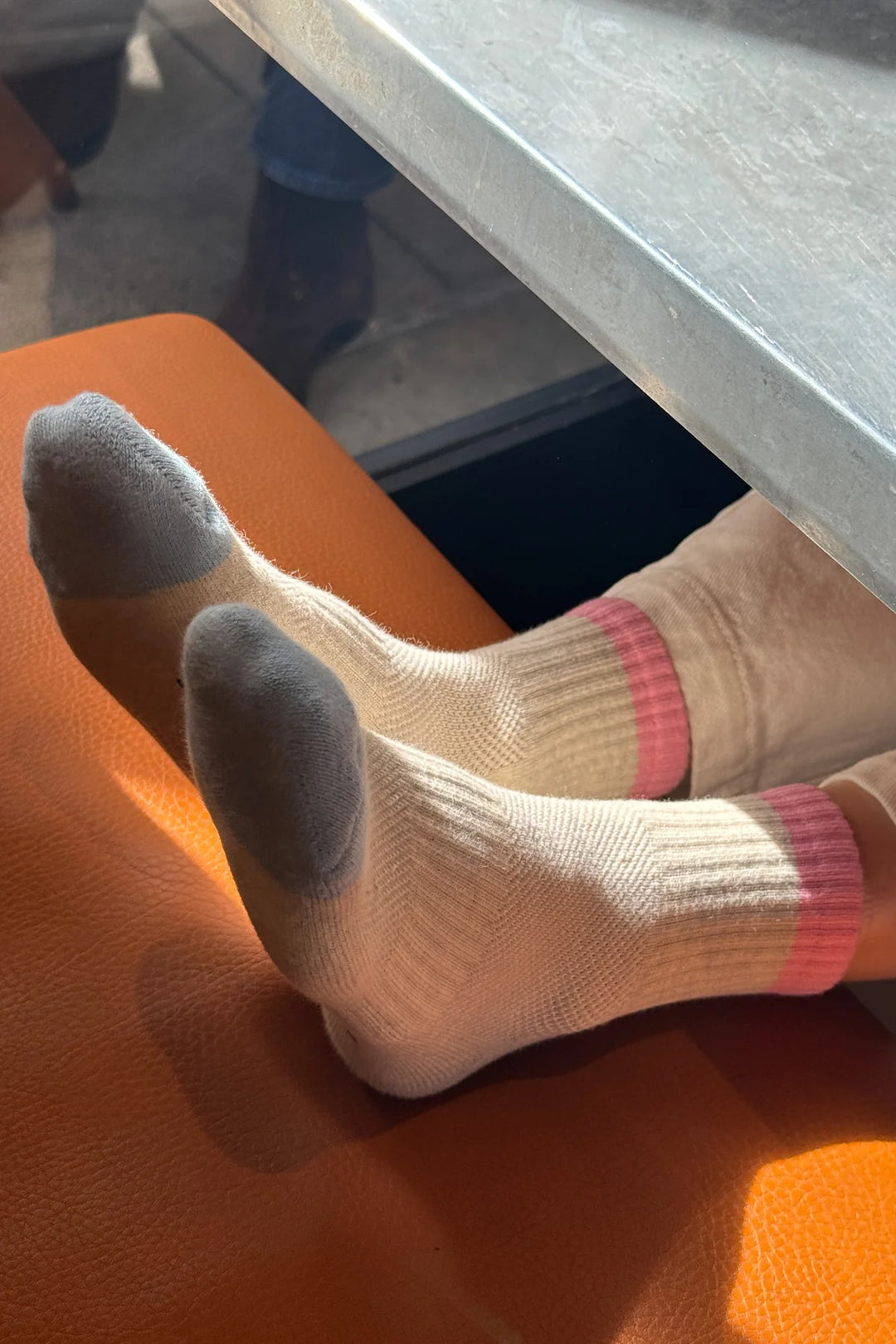 Girlfriend Socks - Grey Pink