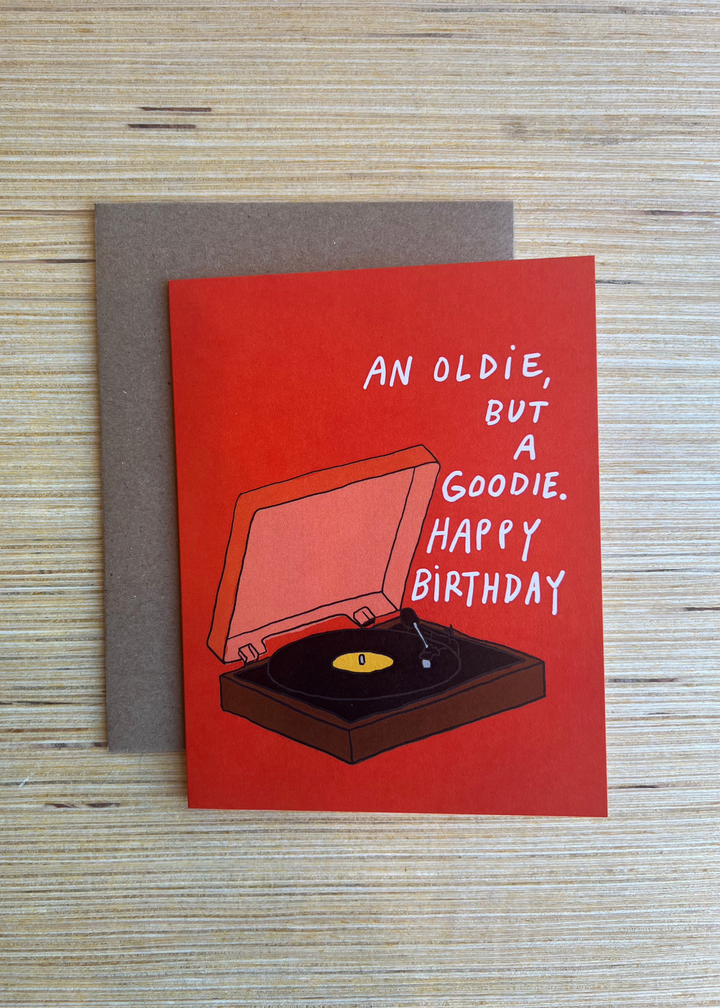 Oldie Vinyl Bday Card