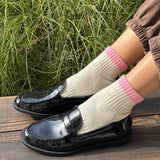 Girlfriend Socks - Grey Pink