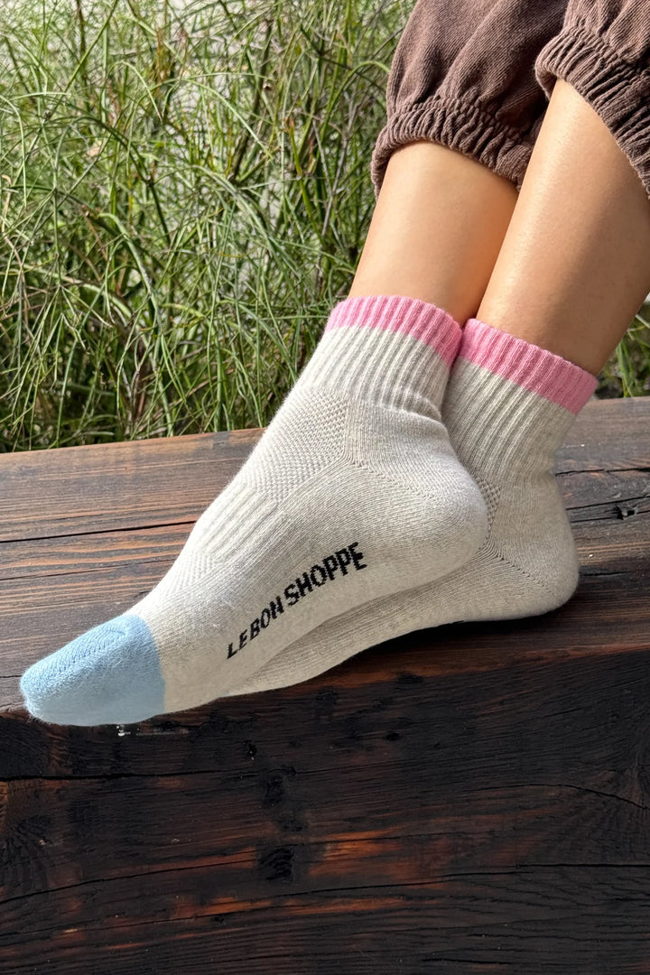 Girlfriend Socks - Grey Pink