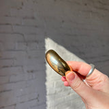 Wide Crescent Metal Ponytail Hair Tie - Gold