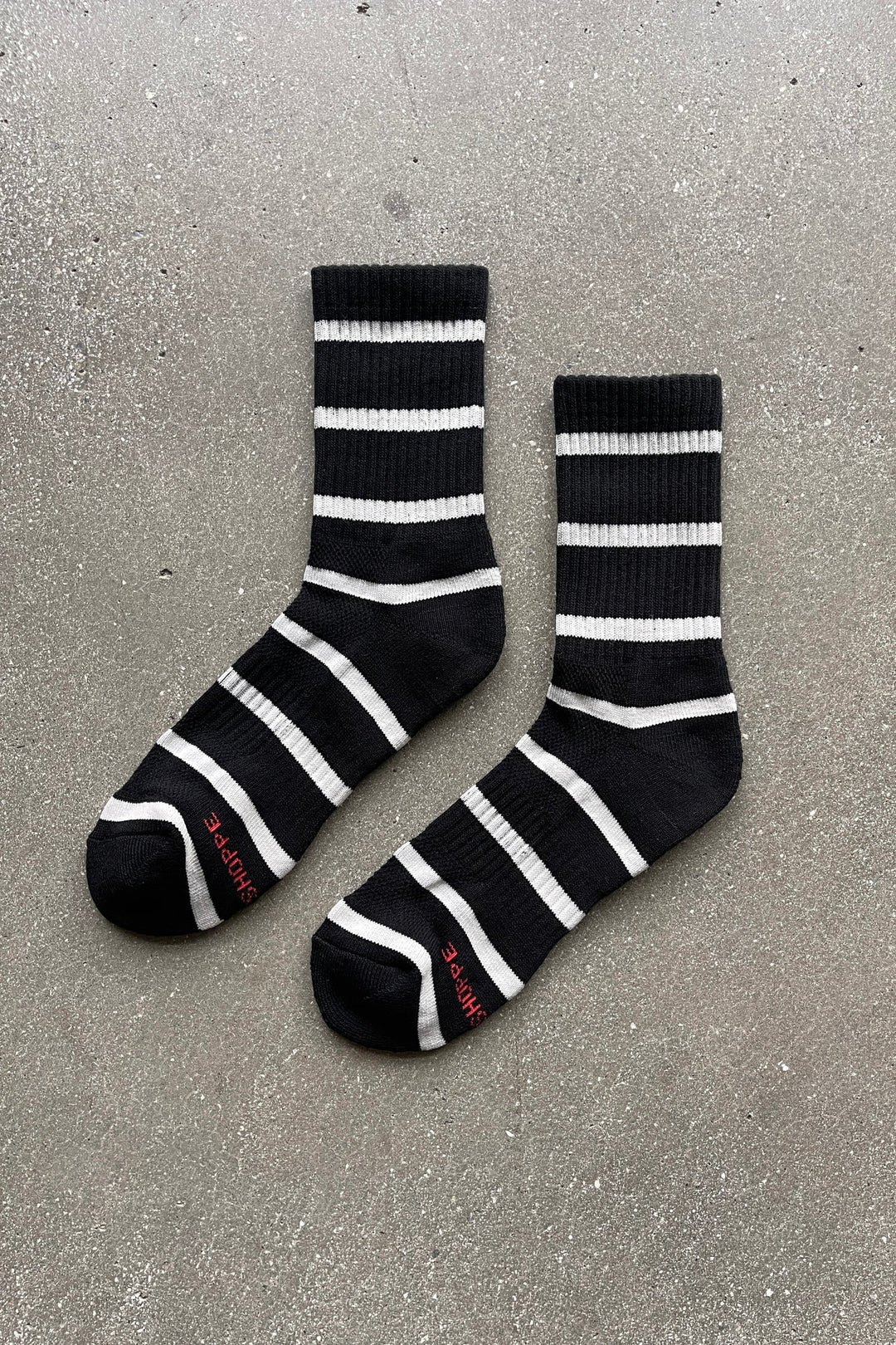 Striped Boyfriend Socks - Black