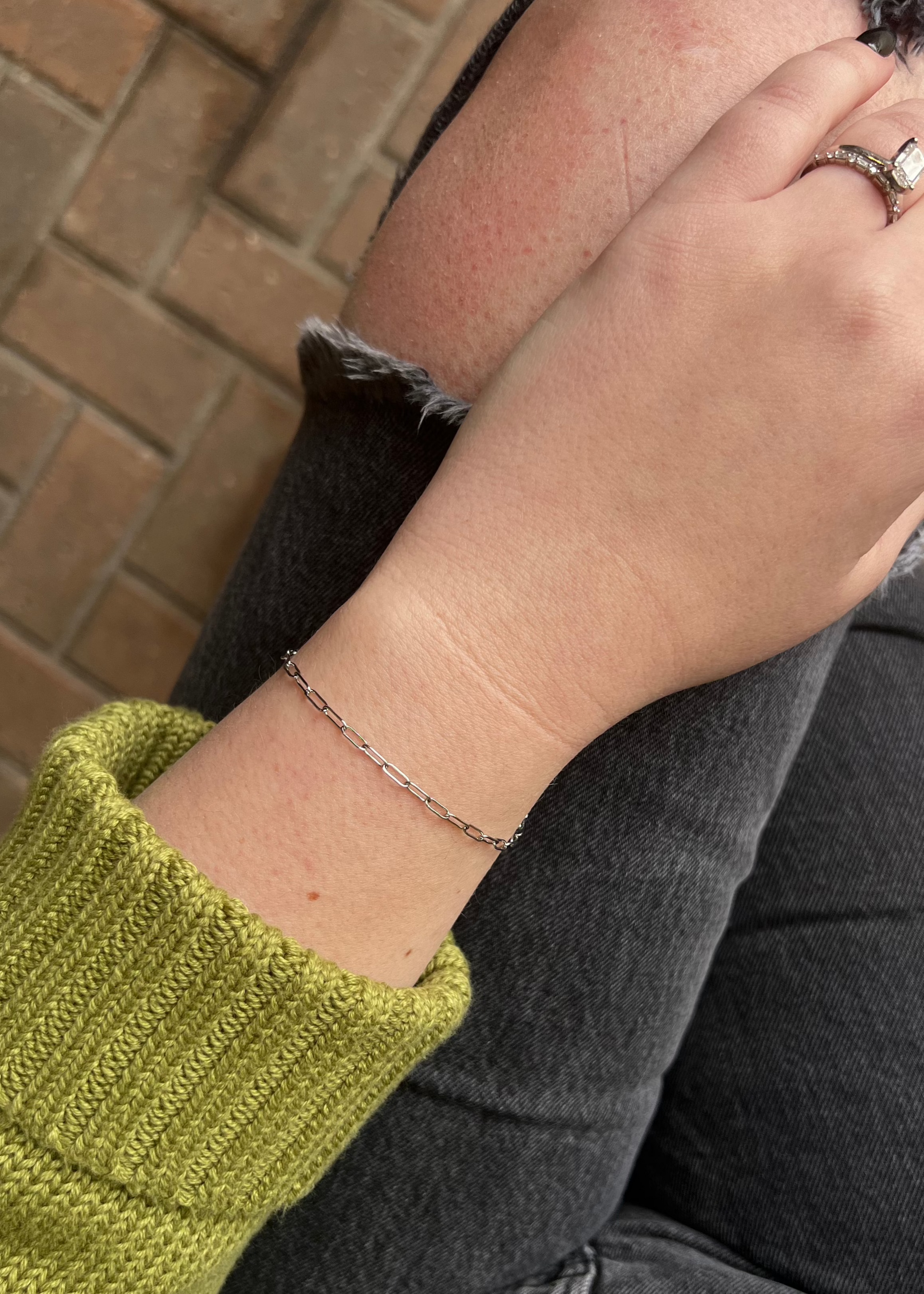Small Chain Paperclip Bracelet - Silver | Women's Bracelets