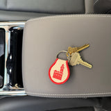 Embroidered Patch Keychain - Big Red