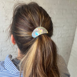 Curved Resin Hair Tie - Crystal Shell