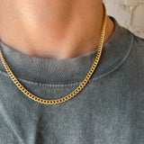 Curb Chain Necklace - Brass