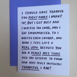 Belated Thank You Card