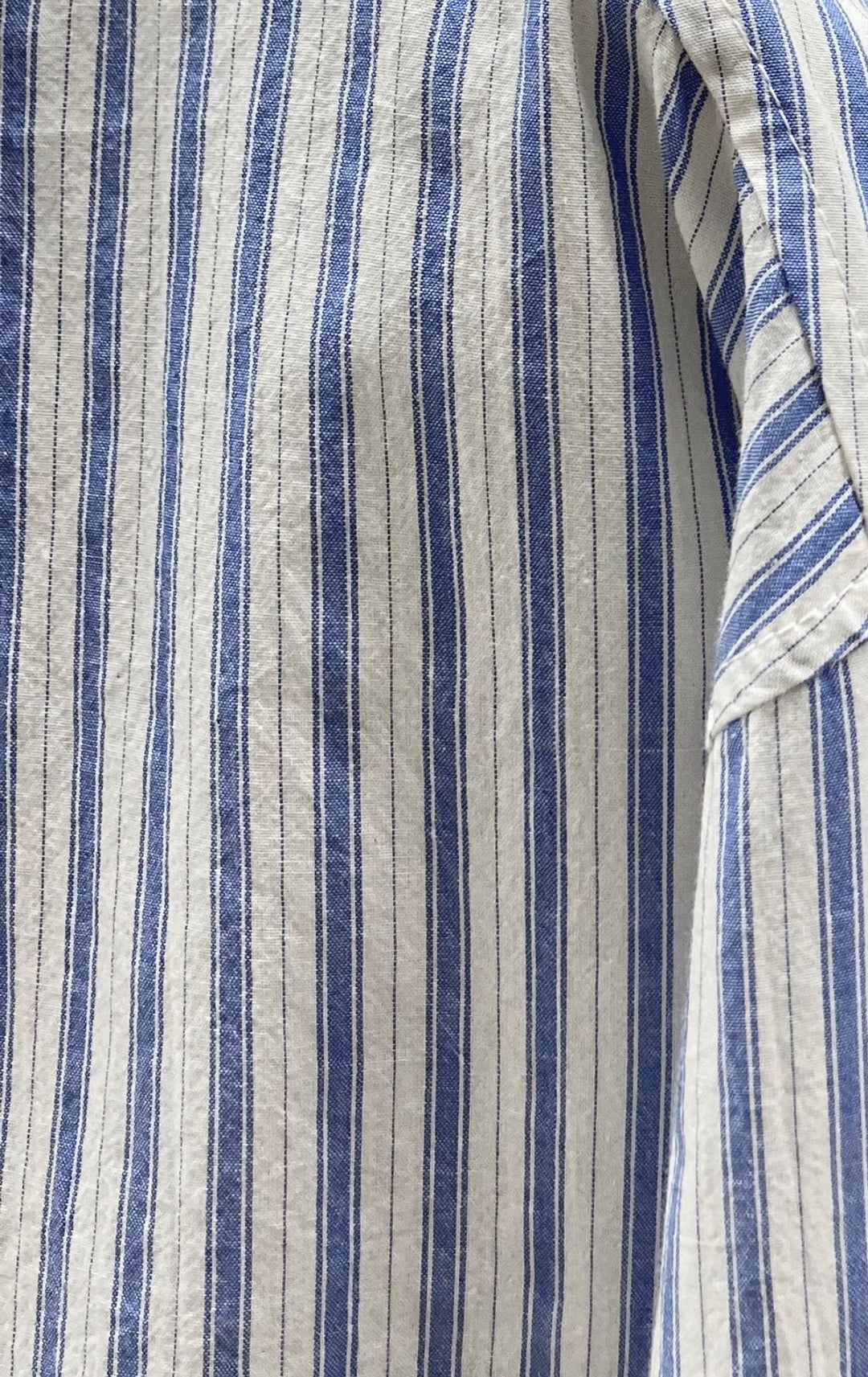 Oversized Stripe Button Down Shirt - Blue