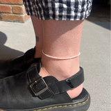 Micro Pearl Anklet - Gold