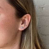Aquamarine Stud - Silver