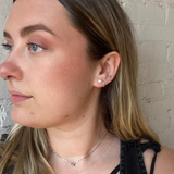 Opal Gemstone Stud - Silver