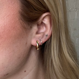 Oval Polished Hoops 13mm - Gold