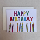 Colorful Candles Birthday Card