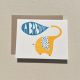 Blue Elephant Baby Card