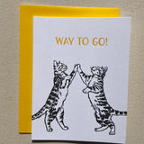 Cat High Five Card