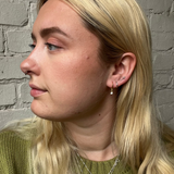 Miniature CZ Drop Earrings - Gold