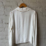 Flower Collar Top - White