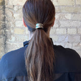 Mini Arch Metal Ponytail Hair Tie - Silver