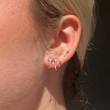 Mini Bow Studs - Silver