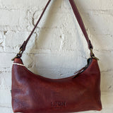 Leather Crescent Bag - Brandy